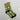 Calcetines personalizados de conejo en verde con la cara de un conejo blanco, zanahorias y huellas estampadas en el tejido