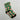 Calcetines de Papá Noel personalizados con la cara del cliente sobre fondo verde, con la cara de Papá Noel, la bota, la chimenea y el plato de leche y galletas