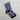 Calcetines personalizados con foto en azul: la misma cara a dos tamaños, las pequeñas reflejadas y giradas, sin iconos